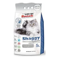 BENEK Super Shaggy natūralus kraikas ilgaplaukėms katėms 5 l