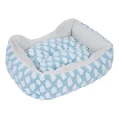 zooplus Basics minkštas guolis Fluffy, mėlyna — 3 nuotrauka