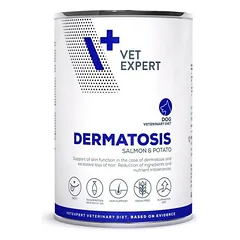 Vet Expert 4T Veterinary Diet Dermatosis su lašiša ir bulvėmis 400g konservai nuotrauka
