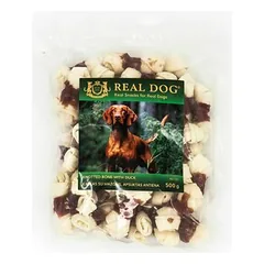 Real Dog Snacks Rawhide Bone Wrapped With Duck 500 g