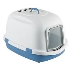 Stefanplast Super Queen kačių tualetas su dangčiu ir filtru, mėlynas/baltas, 71x55x46,5 cm