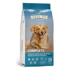 DIVINUS Visavertis maistas su vitaminais ir mineralais išrankiems šunims 20 kg