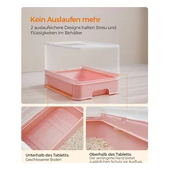 Tualetas su dangčiu ir semtuku 54,3x42,5x37,8 cm — 3 nuotrauka