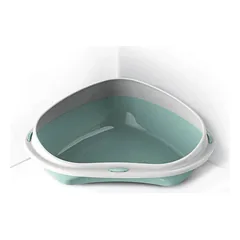 Georplast Shuttle Corner atvira kampinė kačių tualeto dėžutė, įvairių spalvų, 49 x 40 x 17,5 cm — 4 nuotrauka