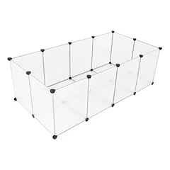 Tvarių plastikinių plokščių narvas mažiems gyvūnams 143x73x46 cm