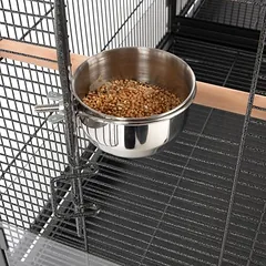 TIAKI prisukamas nerūdijančio plieno dubenėlis narvams, 140 ml / Ø 7,5 cm — 3 nuotrauka