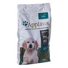 Applaws Dog Puppy Small & Medium Chicken begrūdis sausas maistas mažiems ir vidutinio dydžio šuniukams su vištiena, 7.5 kg — 2 nuotrauka