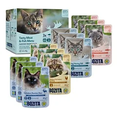 Bozita kąsneliai padaže, mišrus rinkinys 12 x 85 g, drėgnas maistas katėms — 3 nuotrauka