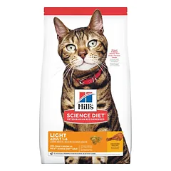 HILL'S Science Plan Feline Adult Light Chicken 10 kg kastruotoms katėms su vištiena