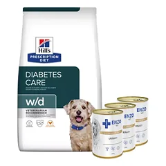 HILL'S PD Prescription Diet Canine w/d 10kg + ENZO VET Urinary nuo šlapimo takų ligų su vištiena šunims 3x400g