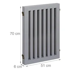 Apsauginiai varteliai naminiams gyvūnėliams Relaxdays 10036752_1088, 3 dalių, Pilki, 154 × 70 × 30 cm — 4 nuotrauka