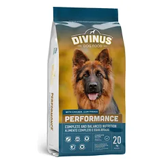 DIVINUS Performance vokiečių aviganiams ir aktyviems šunims 20 kg
