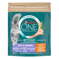 PURINA ONE Coat & Hairball su vištiena, 750 g