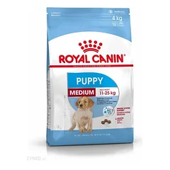 ROYAL CANIN Medium Puppy 4 kg sauso ėdalo 2-12 mėnesių vidutinių veislių šuniukams