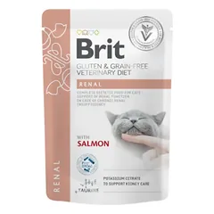 Brit GF Veterinary Diets konservai katėms inkstų funkcijai palaikyti 12x85g