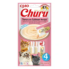 Churu kreminis skanėstas katėms su tunu ir lašiša, 4vnt