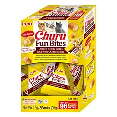 CHURU Fun Bites skanėstai su tunu ir sūriu katėms, 96 g