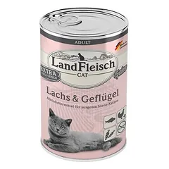 LandFleisch Cat Adult Gelee mit Lachs & Geflügel 6x400g