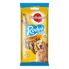 PEDIGREE Rodeo Duos 12x123g skanėstai suaugusiems šunims su vištienos ir šoninės skoniu