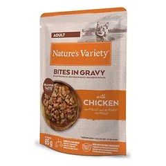 Nature's Variety Bites padaže Adult drėgnas maistas katėms 22 x 85 g, mit Lachs — 3 nuotrauka