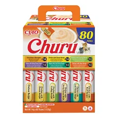 Churu kreminių skanėstų rinkinys su vištiena katėms, 80 vnt.