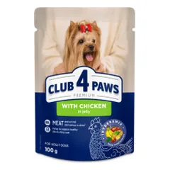 Club 4 Paws Premium konservai su vištiena drebučiuose mažų veislių šunims