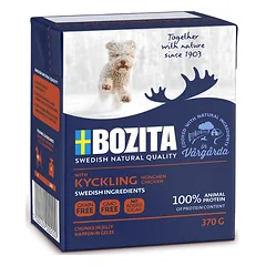 Bozita Dog Naturals Junior: švelni vištiena drebučiuose 370g