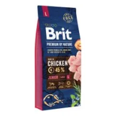 Brit Premium By Nature Junior L sausas pašaras šunims 15 kg (galiojimas iki 2026.10.15)