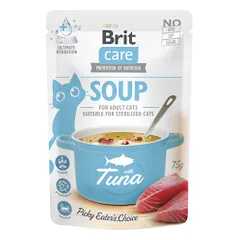 Brit Care Cat Soup Tuna begrūdis, drėgnas maistas katėms, 75 g