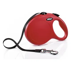 Flexi New Classic M automatinis pavadys raudonas, 5 m, juostelė — 2 nuotrauka