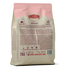 CARNILOVE TRUE FRESH Cat Dry Turkey Adult Cat Sterilised sausas pašaras katėms 2 kg