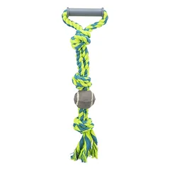 Trixie Denta Fun Tennis Ball On A Rope žaislas šunims su virve ir dantų valymo funkcija, ø 6 cm/50 cm
