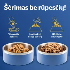 Visų veislių suaugusių kačių šlapias pašaras su vištiena ir tunu, 85 g | 2 — 5 nuotrauka