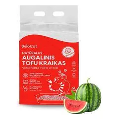 Tofu BeloCat arbūzų kvapo kraikas, 6 l / 2,5 kg