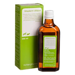 VETVIVA RICHTER Vitaderm odos ir kailio būklę gerinantis tirpalas šunims ir katėms, 200 ml