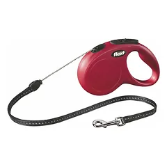 Flexi New Classic S automatinis pavadys raudonas, 5 m, virvutė — 2 nuotrauka