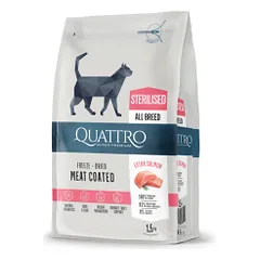 Quattro Extra Salmon Sterilised sausas maistas katėms, 7 kg