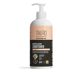 TAURO ULTRA NATURAL CARE Keratin & Gloss kondicionierius šunų ir kačių kailio priežiūrai, 1000 ml — 2 nuotrauka