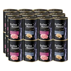 DOLINA NOTECI Premium sterilizuotoms katėms, turtingas kalakutiena/perlinė višta, 24x400g
