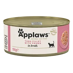 APPLAWS Cat Tin Tuna Fillet with Prawn konservai katėms su tunu ir krevetėmis, 156g