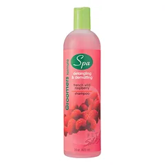 Pet Silk Spa Formula French Wild Raspberry šampūnas - drėkinamasis šampūnas, palengvinantis kailio iššukavimą, su aviečių kvapu, koncentratas 1:16, 473ml — 2 nuotrauka