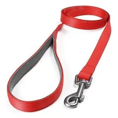 NYLON LEASH WITH NEOPRENE RED 1,5X120 CM