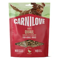 CARNILOVE Soft Snack Quail enriched with Oregano skanėstai šunims 200 g