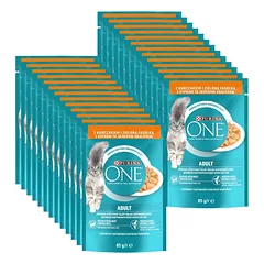 Purina One Cat Adult su vištiena ir šparaginėmis pupelėmis 26x85g