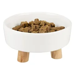 Duvo+ Futternapf Stone Up Timber weiß für Katzen