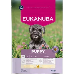 Eukanuba Life Care Small Puppy sausas maistas mažų veislių šuniukams su vištiena, 800 g