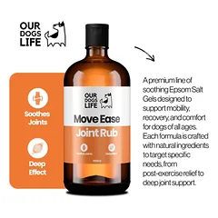 DOGSLIFE Epsom Salt Gel️ MoveEase Deep Relief Rub gelis šunims, sąnarių veiklai 250 ml — 3 nuotrauka