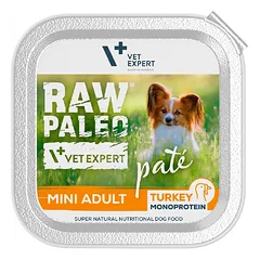 VETEXPERT Maistas Raw Paleo Pate Adult Mini Turkey nuotrauka