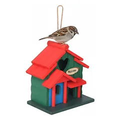 Paukščių namelis Relaxdays 10052873_470, B dizainas, 20 × 21 × 13,5 cm