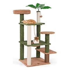GIANTEX 152cm Katzenbaum Mit Sisalpfosten Hängematte Spiel
